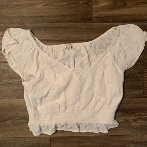 American Eagle Blouse Top White